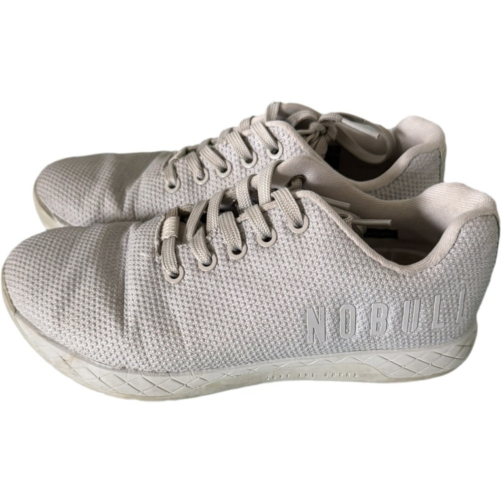 NOBULL SuperFabric Trainer Sneakers Light Gray Cross Training Men's 6.5 Women 8 - Picture 4 of 8